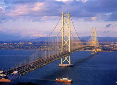 3, 日本明石海峡大桥(akashi-kaikyo bridge)——1998年通车时是